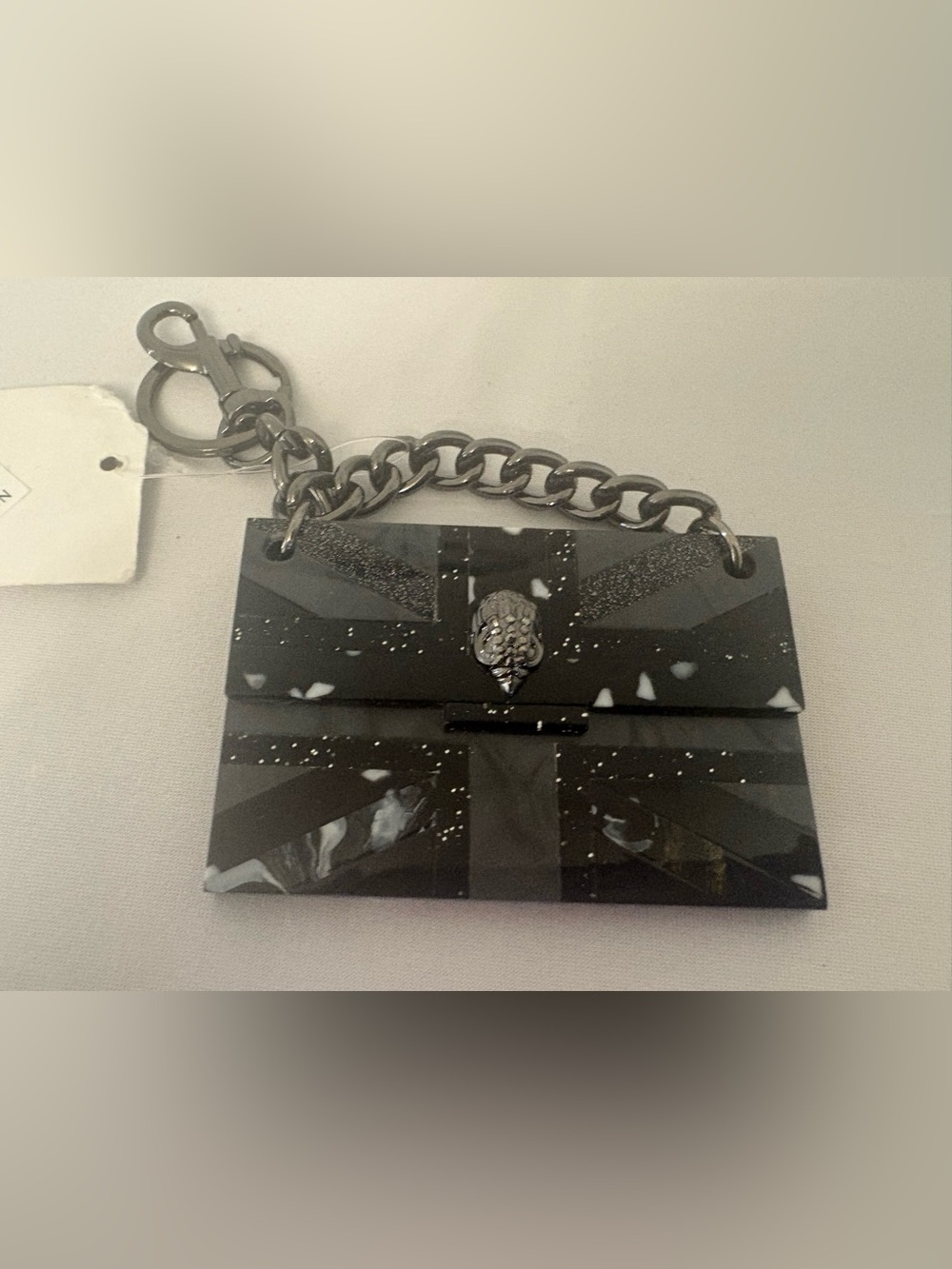 Kurt Geiger London Kensington Union Jack Acrylic Keychain - Picture 2 of 7